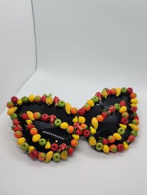GASOLINE GLAMOUR FRUIT PUNCH MADAME BUTTERFLY SUNGLASSES 🍓🍋🍊🥭🍐🍍🍎🍏